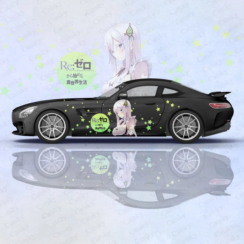 Echidna (ReZero) Car Body Stickers Anime Itasha Car Side Decal Sticker Car Body Sticker Car Body Decoration Stickers