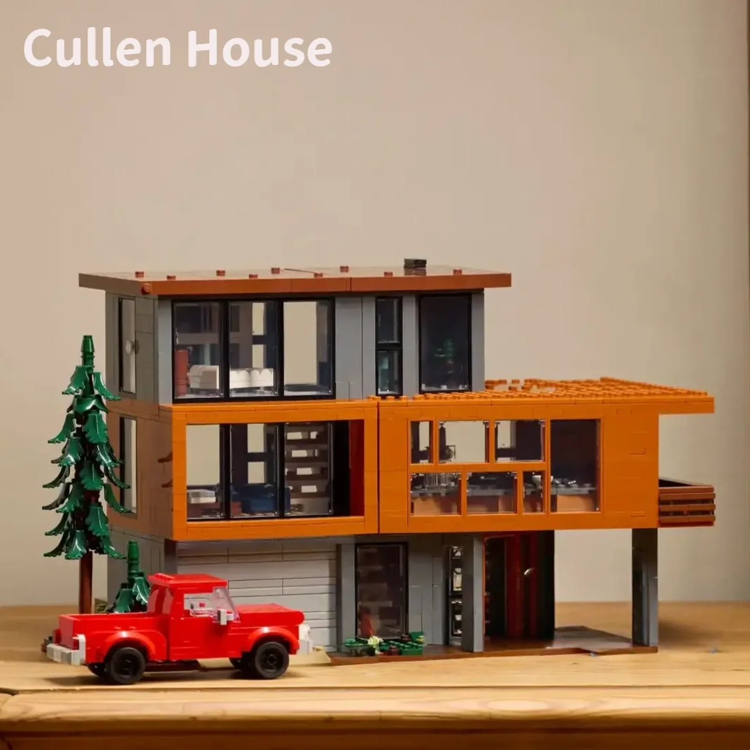 2026 Hot Toys 2001pcs Ideas Classic Romance Film Twilight The Cullen House Building Blocks Puzzle Model Birthday Ornament Gifts