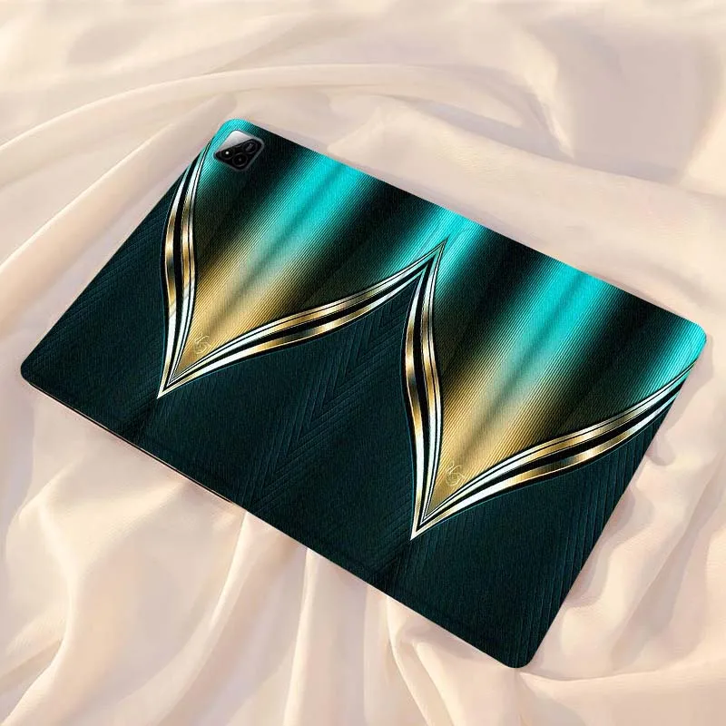 

Красный серебристый металлический чехол с узором для планшетов Xiaomi Redmi Mi Pad 4 5 6 7 8 K SE Mini Pro Plus Max 10.1 11.2 дюймов