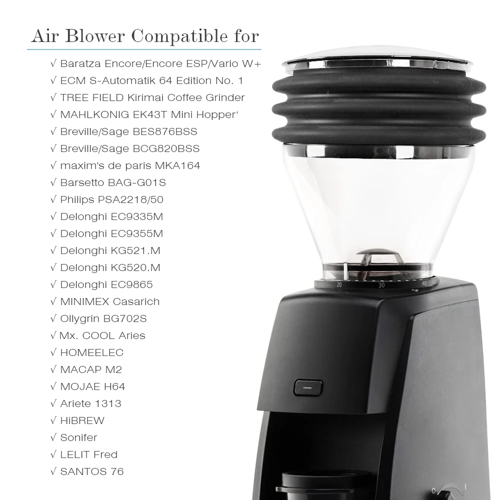 Coffee Grinder Single Dose Hopper Bellows Coffee Machine Hopper Bellows Silicone Air Blower Cleaning Tools For Breville/Baratza