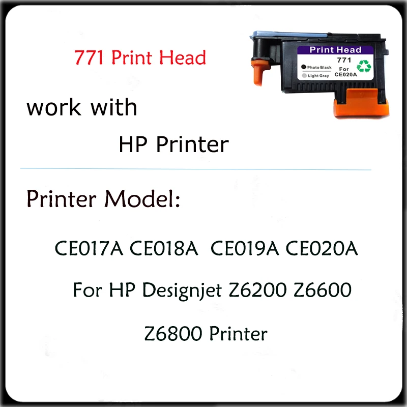 Vilaxh  CE017A CE018A CE019A CE020A Printhead Replacement For HP 771 Print Head For Designjet Z6200 Z6600 Z6800  Printer