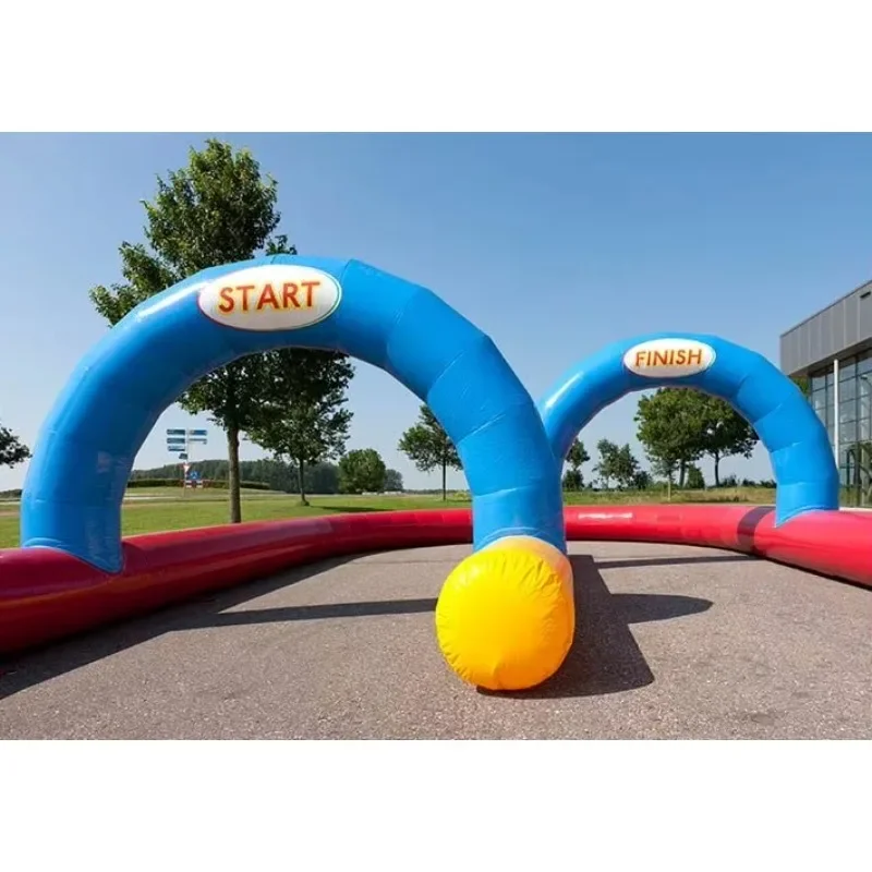 Newly Upgraded Inflatable Track Standard Commercial Rental Chinese Factory Attractive Inflatable Bumper Car Track