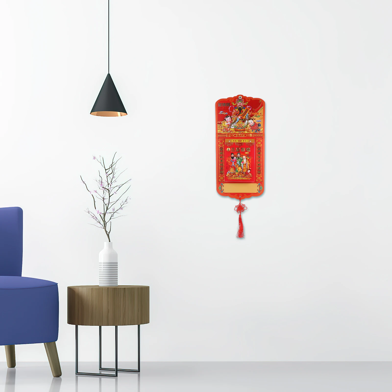 

2024 Tearable Wall Hand-Torn Lunar Traditional Chinese For Home Office 12 Months Hanging Lunar Calendar Tear-Off Pendant Style
