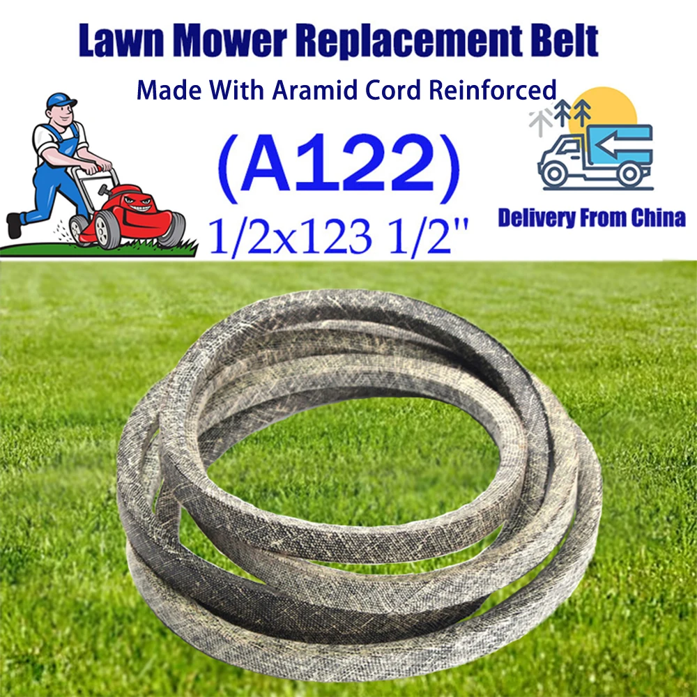 

Износостойкий клиновой ремень с арамидным сердечником 1/2"x123 1/2" A122, совместимый с Toro 44-6260