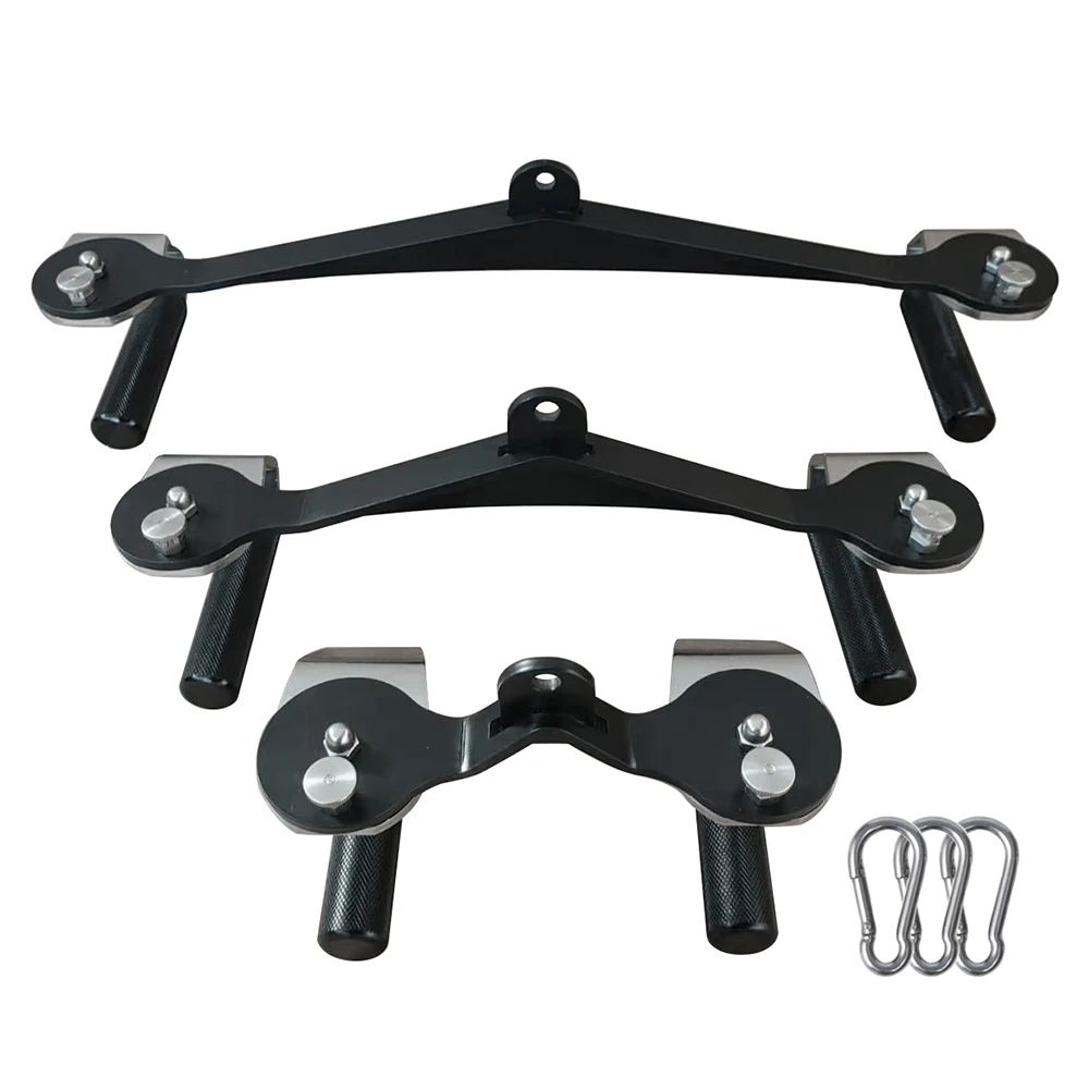 New 360° Rotate 3 in 1 Set Lat Pulldown Bar Handle Gym Fitness Attachment Cable Machine Mag Grips for Back Training