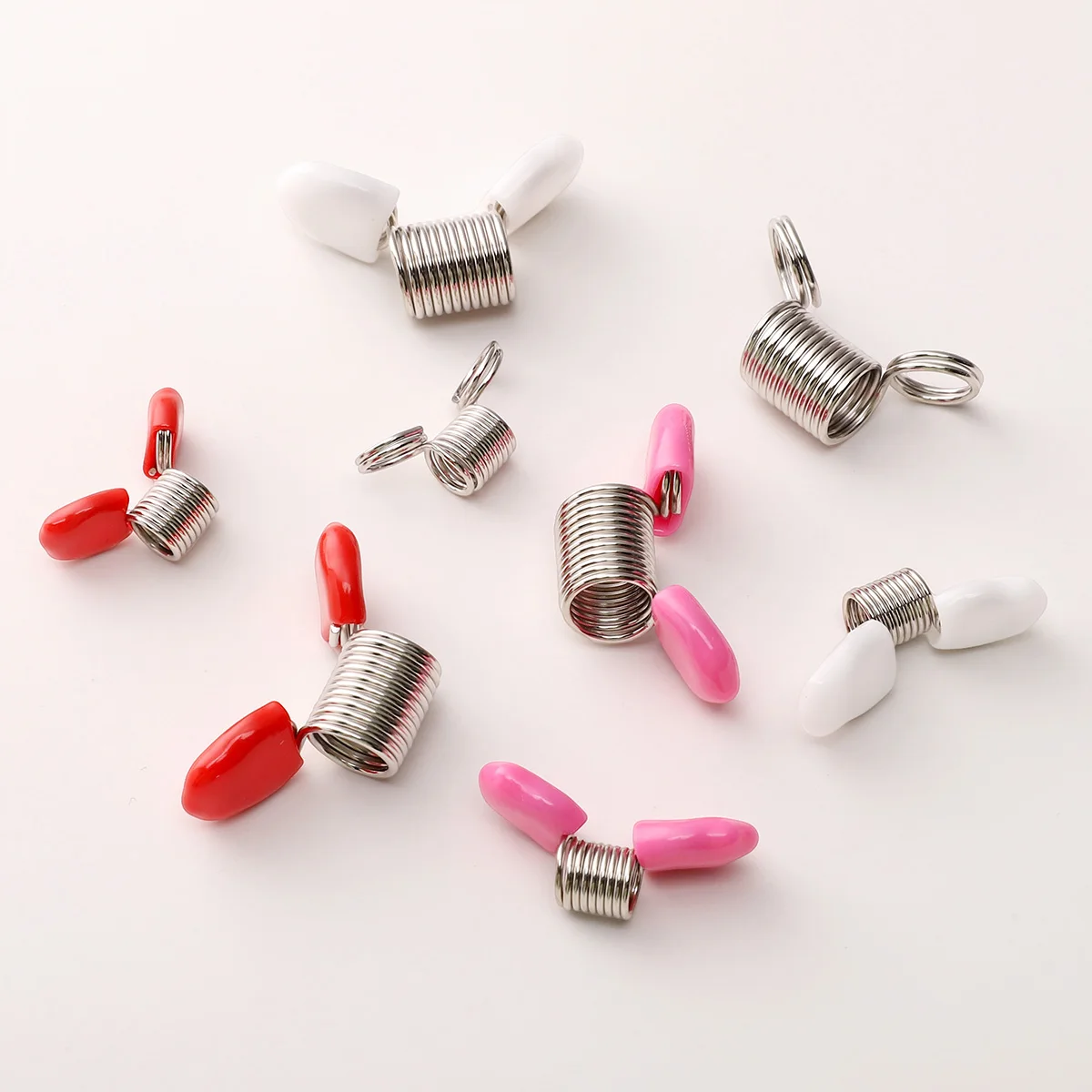 6pcs Bead Clasp Spring Beading Jewelries Small Stoppers