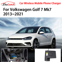 Car Wireless Mobile Phone Charger Center Console Storage QI 18W iPhone fast charge for Volkswagen Golf 7 Mk7 2013-2021