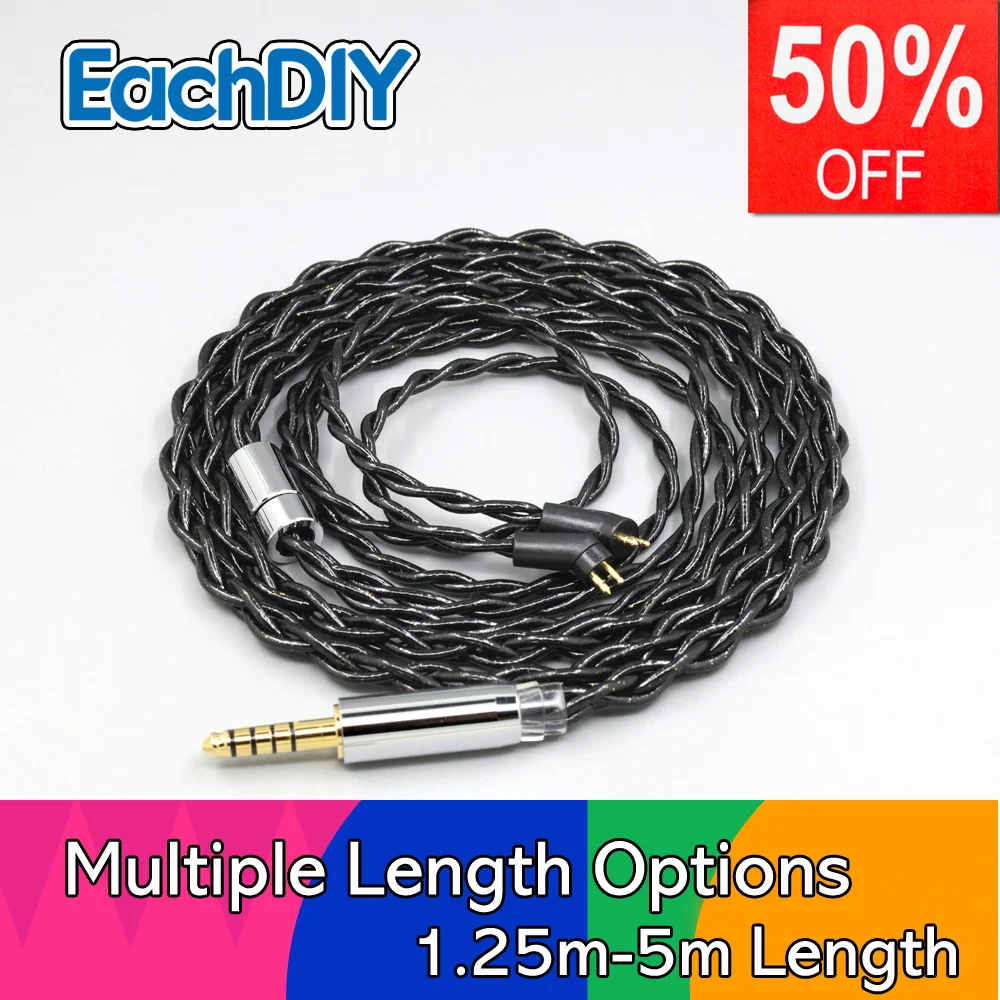 

99% Pure Silver Palladium Graphene Floating Gold Cable For Etymotic ER4B ER4PT ER4S ER6I ER4 2pin LN008336