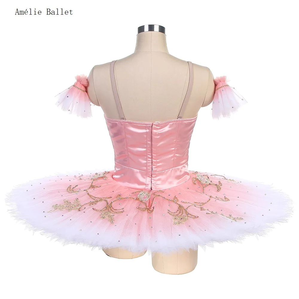 B23078 Customized Pancake Tutu Ombre Pink Professional Ballet Dance Tutu Girls & Women Performance or Competition Costumes