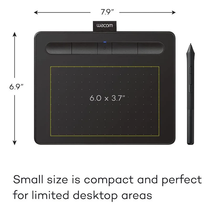 Wacom Intuos ขนาดเล็ก CTL-4100WL บลูทูธกราฟิกแท็บเล็ตเข้ากันได้กับ Mac, PC, Chromebook และ Android + 3ซอฟต์แวร์