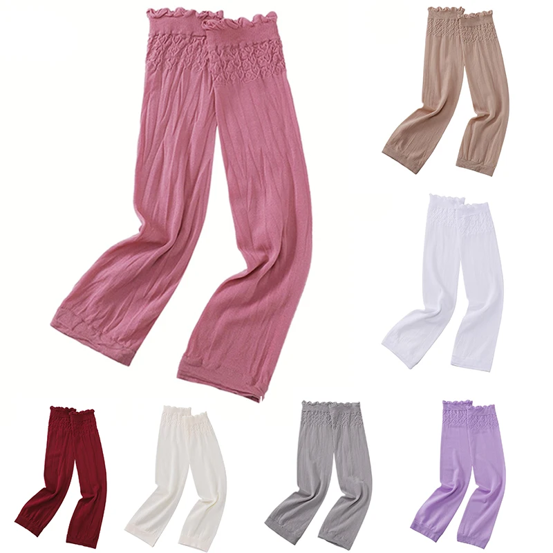 

Летние нарукавники для женщин из модала с кружевом, рукава-накидки для Рамадана, утеплители для рук, длинные рукава для активного отдыха и езды на велосипеде