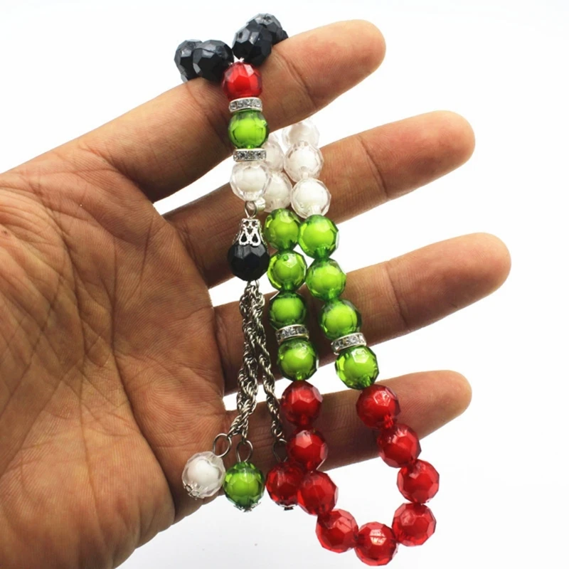 10mm Acrylic 33 Prayer Beads Muslim Holding Rosary Beads Islamic Prayer Bead