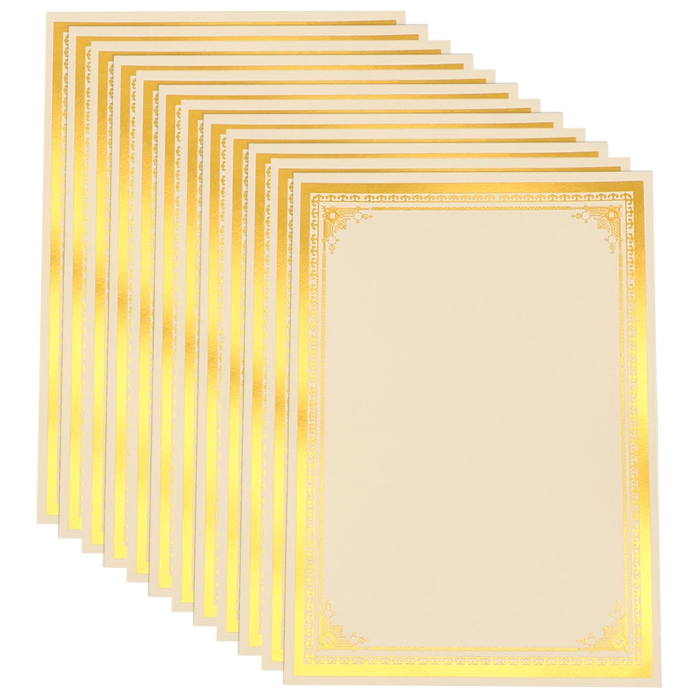 

12 Sheets Certificate Inner Paper Printable Blank Certificate Paper for Awards Diplomas Student Recognition Honor Certificates