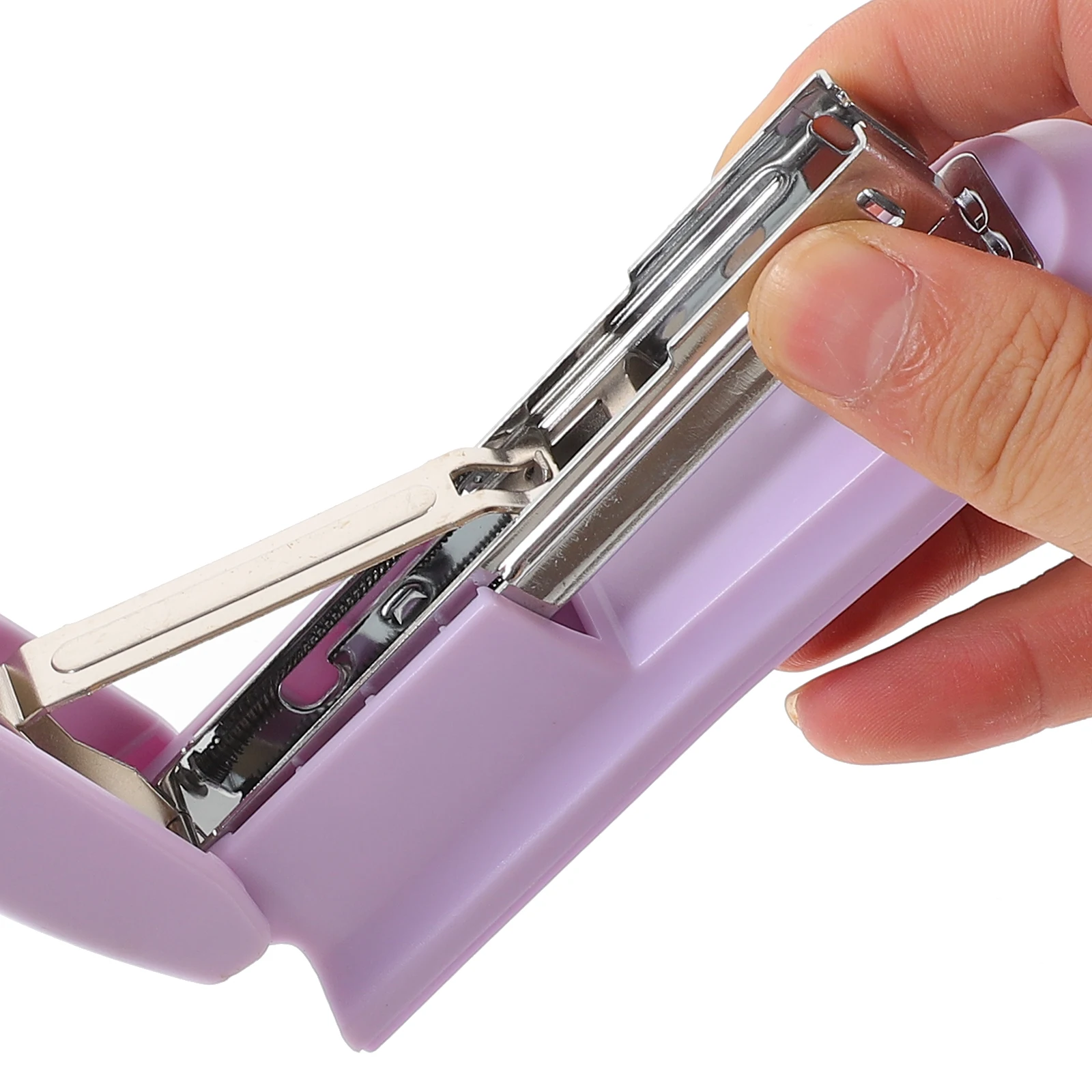 

Portable Desk Stapler Pink Macaron Color Office School Supplies Hand stapler Proper Size Long Term Use Metal
