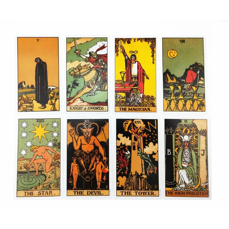 10.3*6cm Original Rider Waite Tarot Deck 78 Pcs Cards for Bbeginners Classic Edition