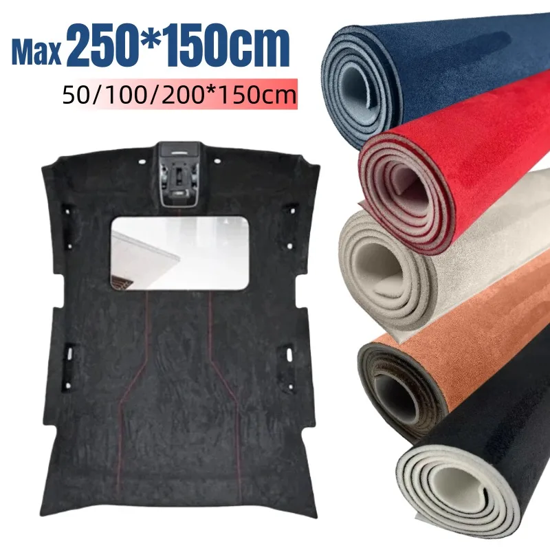 Suede Headliner Fabric with Foam Backed Non Sticky Car Roof Liner Ceiling Replacement Fix Material Gift DIY Crafts Sewing Cloth