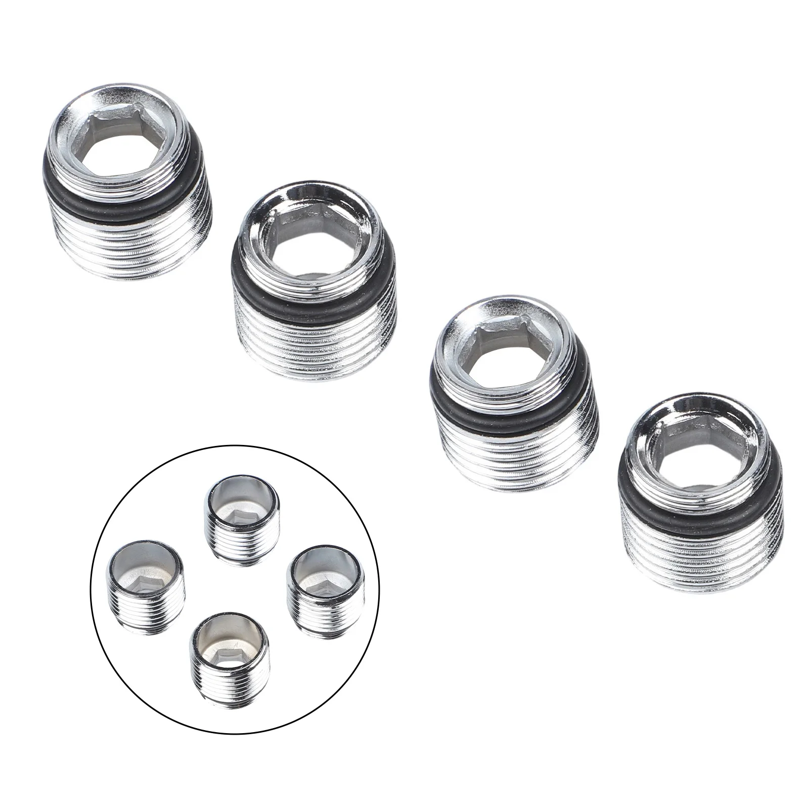 4pcs Metal Tap Adapter 18mm x 1.0mm to 1/2 Inch for Converting Small Thread for taps to Standard Water Outlet Threads