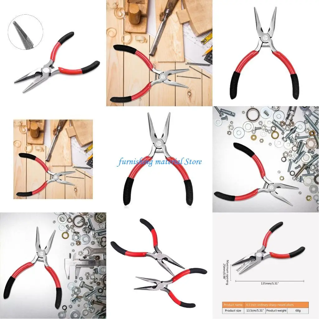 

Y5GD DIY Atomizer Tool Nose Pliers Bi-color Handle Needle Nose Pliers Mechanical Rod Heating Wire Special Tool