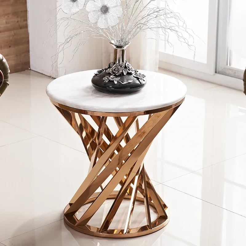'Mable à thé basse pieds de Table en métal pied rond en acier inoxydable doré pied de meuble moderne Inox