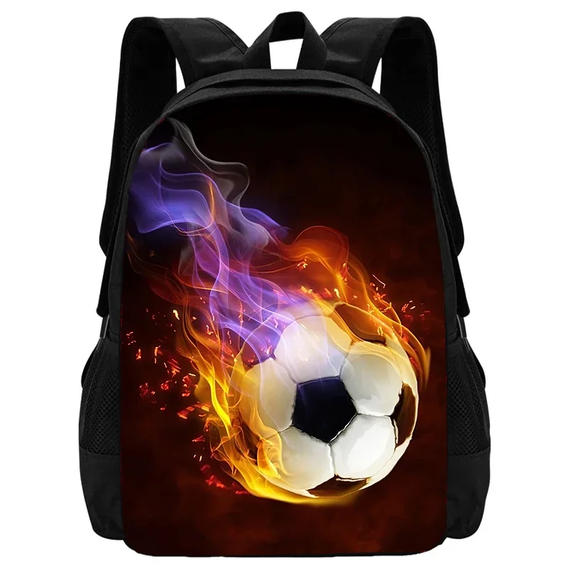 Zaino in Nylon con borsa da scuola con stampa 3d da calcio per ragazzi e ragazze zaino per bambini con calcio Patten Softback e durevole