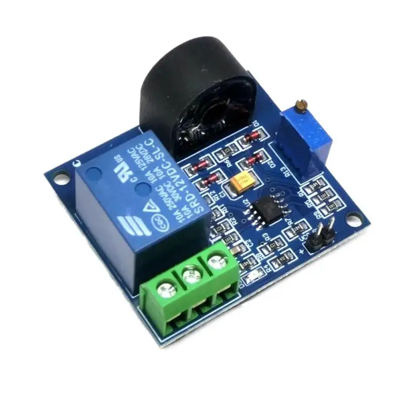 Module de relais de Protection contre les surintensités 5A, carte de détection de courant AC, relais 5V/12V/24V, transformateur de courant ZMCT103C