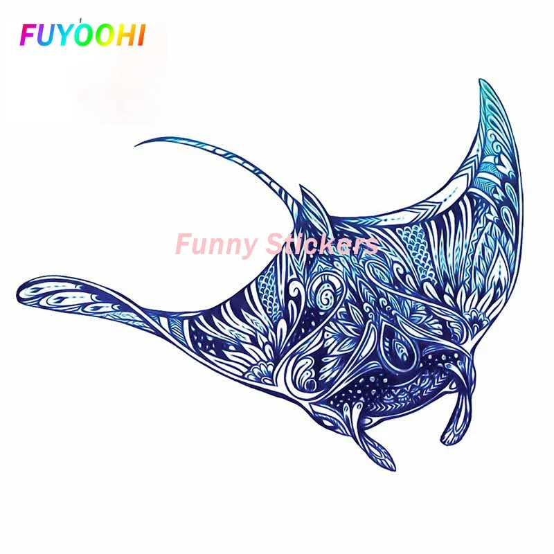 FUYOOHI Play Stickers Funny Car Stickers for Manta Rays Decals VAN Waterproof DIY Vintage Pattern PVC Vinyl Car Assessoires