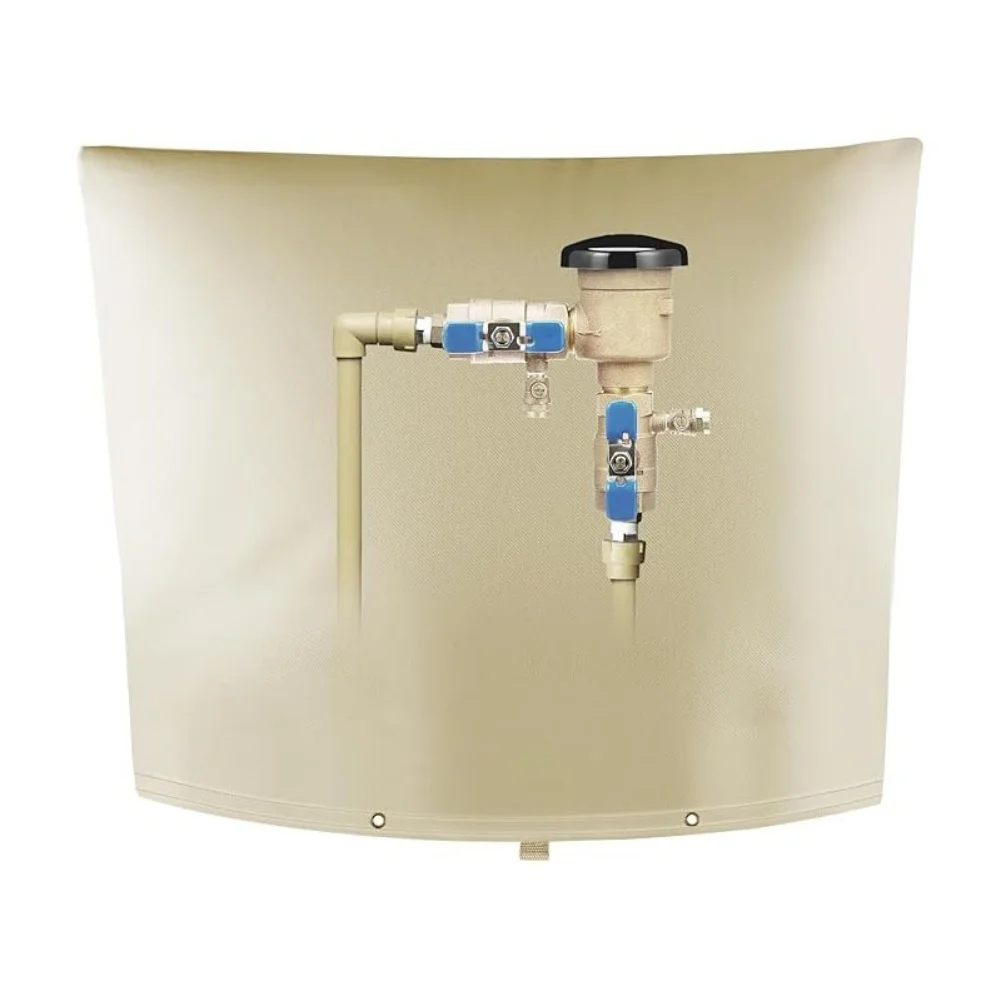 1Pc Khaki Outdoor Faucet Insulation Bag Anti-Freeze Thermal Cover For Water Pipe Pump PVB Assembly Winter Protection