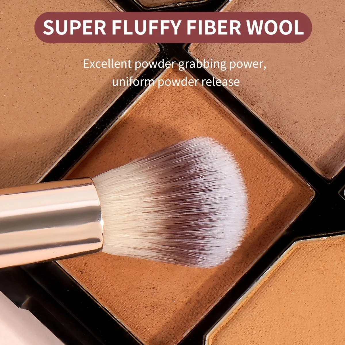 Large Dual-Ended Makeup Brush Set 6 Pcs Ultra-Soft Synthetic Foundation Blush Contour Powder Brushes, Professional Travel Makeup