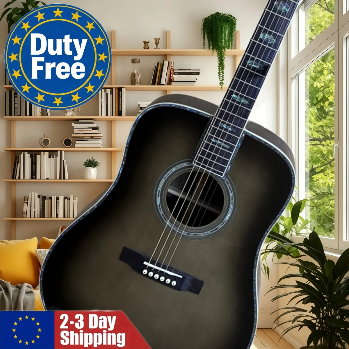 Chitarra acustica tedesca pronta per la spedizione, modello 45, colore grigio, con ponte fisso, tastiera in palissandro, chitarra acustica classica, un regalo da collezione per te stesso, qualità del