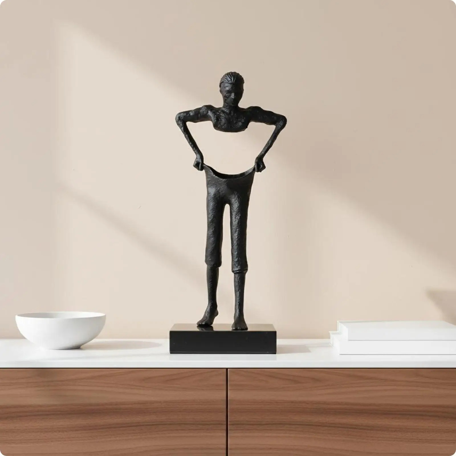 Metal Sculpture Minimalist & Design Modern Iron Art Piece Elegant for Office