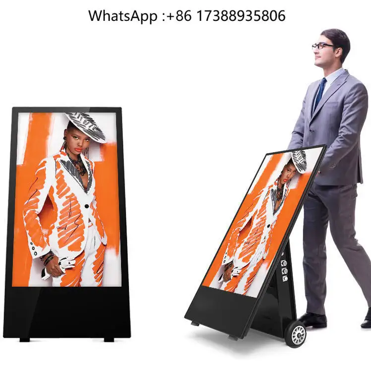 Ip65 Outdoor Waterproof 43inch Advertising Playing Equipment Recharge Portable Lcd Battery Powered Digital Signage Poster