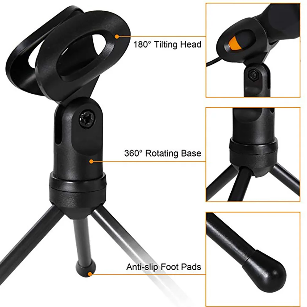 حامل ميكروفون صوتي، حامل أسود للكمبيوتر الشخصي، جهاز بث مباشر بزاوية قابلة للتعديل، دردشة فيديو لصور السيلفي، بودكاست، تسجيل منزلي