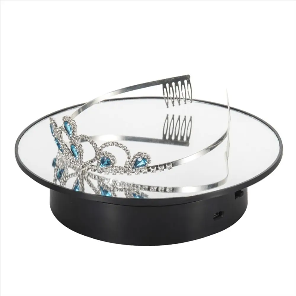 360-Degree Rotation Rotating Display Stand USB Powered Mirror Base Photography Display Turntable Stable Load-Bearing