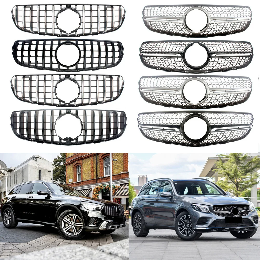 Front Racing Center Grille Facelift Bumper Grill For Mercedes Benz W253 GLC 220 GLC250 GLC300  2015 2016 2017 2018 2019