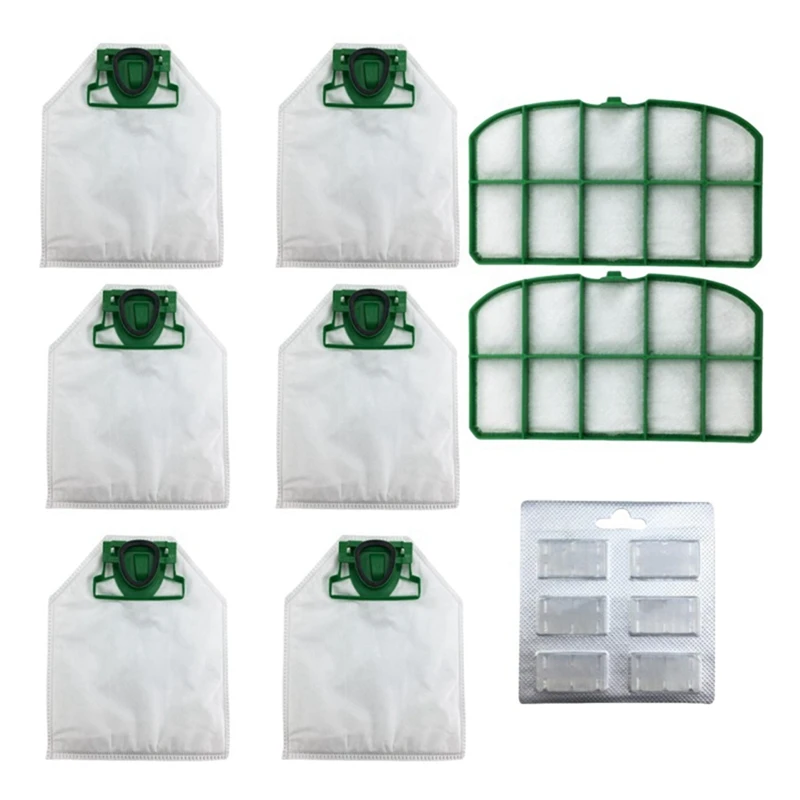 Kit de sacos de pó de substituição ac66 para vorwerk kobold vk200, acessórios para aspirador de pó, filtro premium, peças sobressalentes