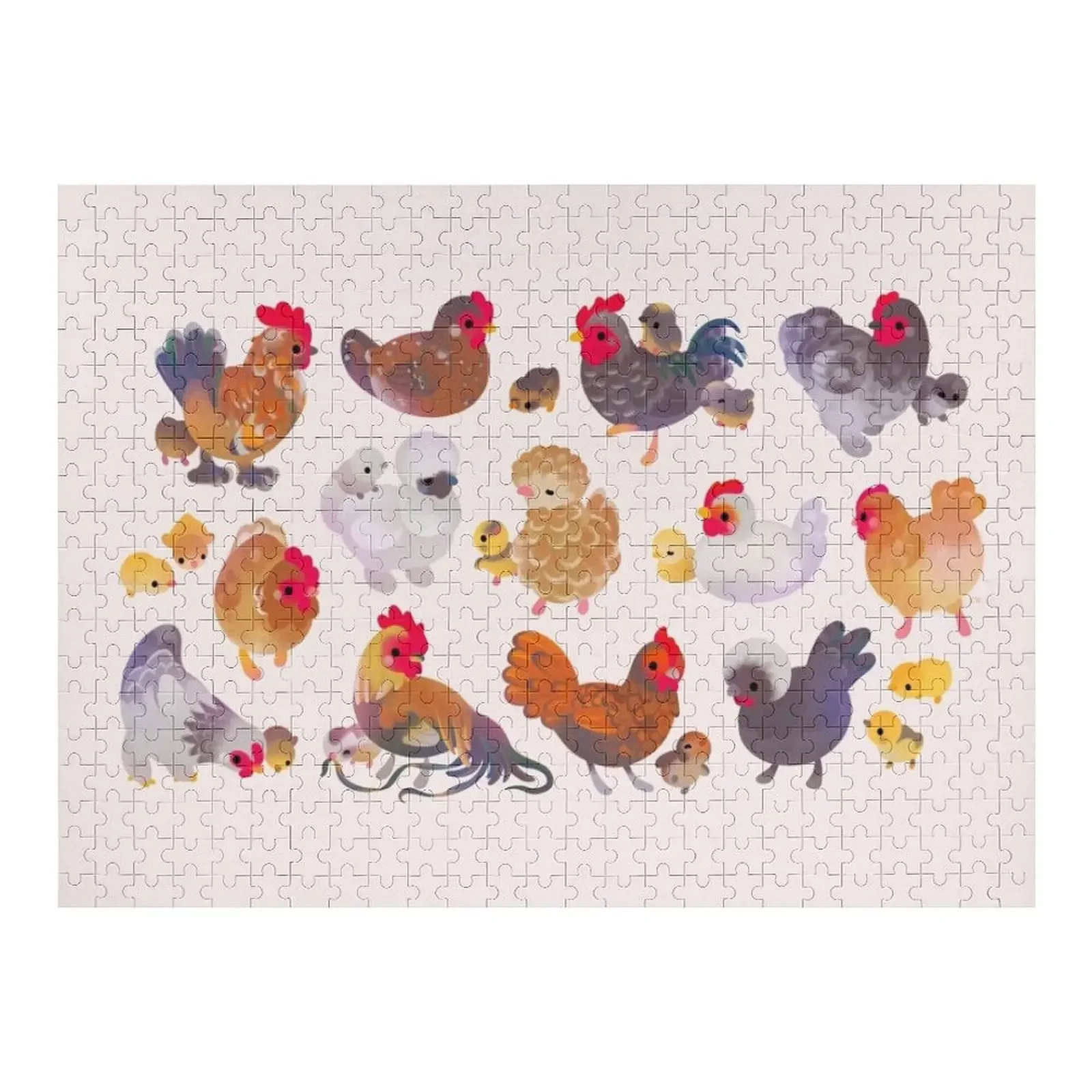 鶏とひよこ - パステル ジグソーパズル 子供向けのカスタマイズされたギフト 子供向けのジグソーパズル カスタム子供用ギフトパズル