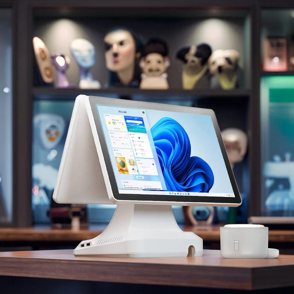 15.6 inch window dual screen all-in-one POS system for restaurant 3rd generation  Core i5 cash register POS