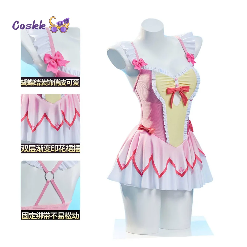 

Аниме Puella Magi Madoka Magica Косплей Канаме Мадока Костюм Женский Купальник Униформа Хэллоуин Карнавальная Вечеринка Одежда Новый