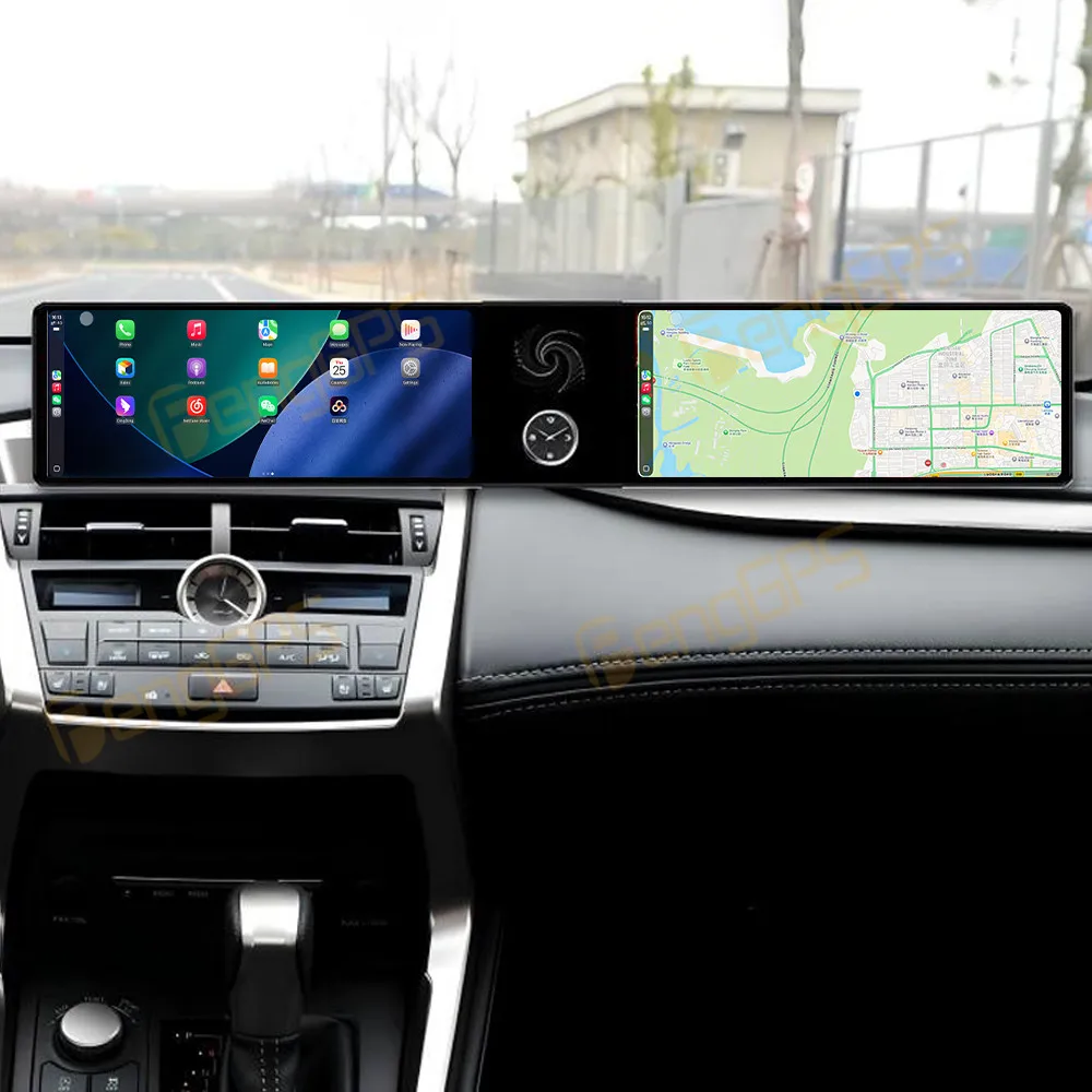 

12.3 Inch Dual Screen Car Radio Android For Lexus NX200t/NX300/NX300h 2015-2018 CarPlay GPS Navigation Video Stereo Head Unit