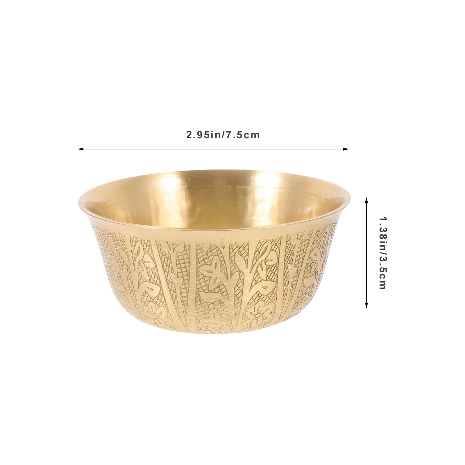 Gold Decor Copper Bowl Ornament Buddha Small Decorate Furnishing Articles Home Golden Temple God Tableware Water Rice