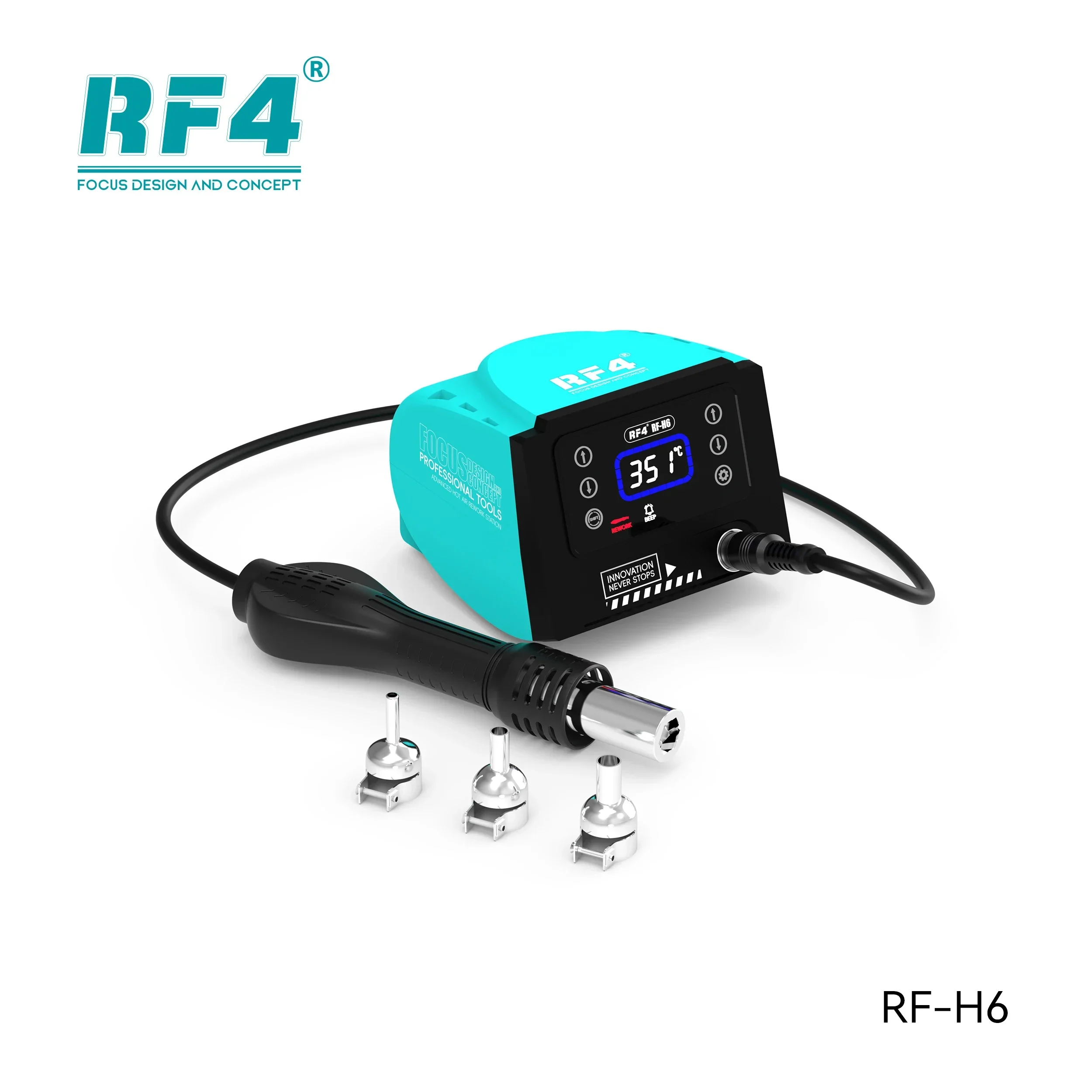 RF4 RF-H6 600W Hot Air Gun Repair and Disassembly Soldering Station For Mobile Phone BGA Chips Motherboard Blow Welding Tools
