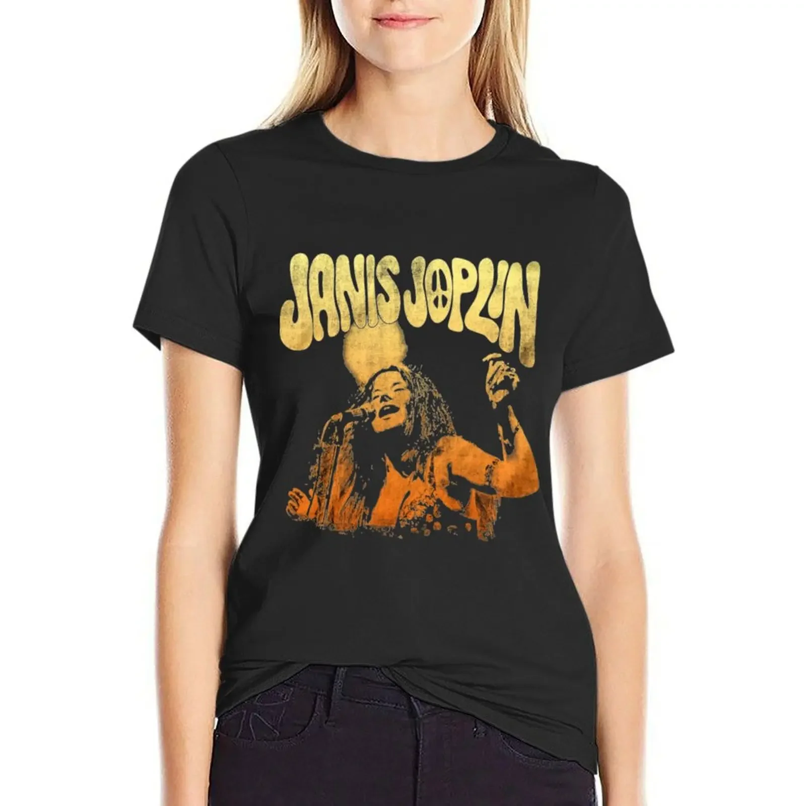 

Janis Joplin-Janis Joplin T-Shirt female Aesthetic clothing summer clothes for Women