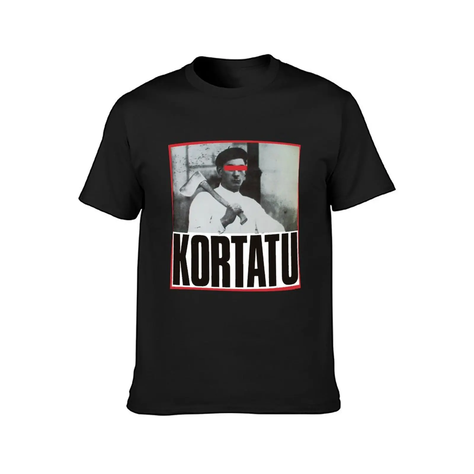 Kortatu เสื้อยืดลายพิมพ์รูปสัตว์สำหรับผู้ชายเสื้อผ้าฮิปปี้ไซส์ใหญ่พิเศษ