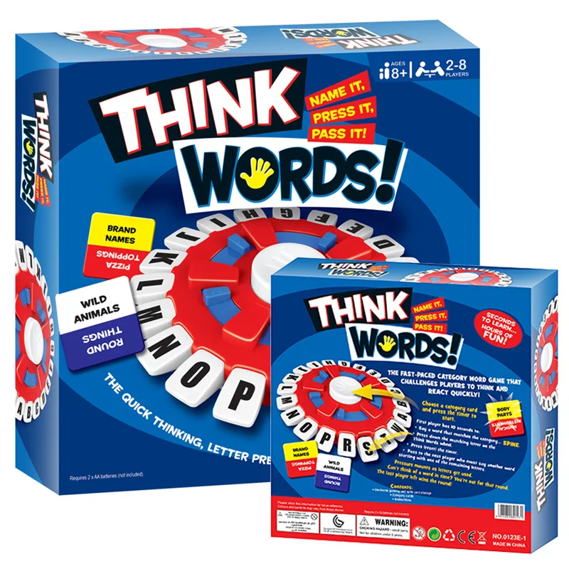 Basta THINK WORDS Spanish Tapple Board Game - Race Against The Timer to be the Last Player - Learning Game for Families