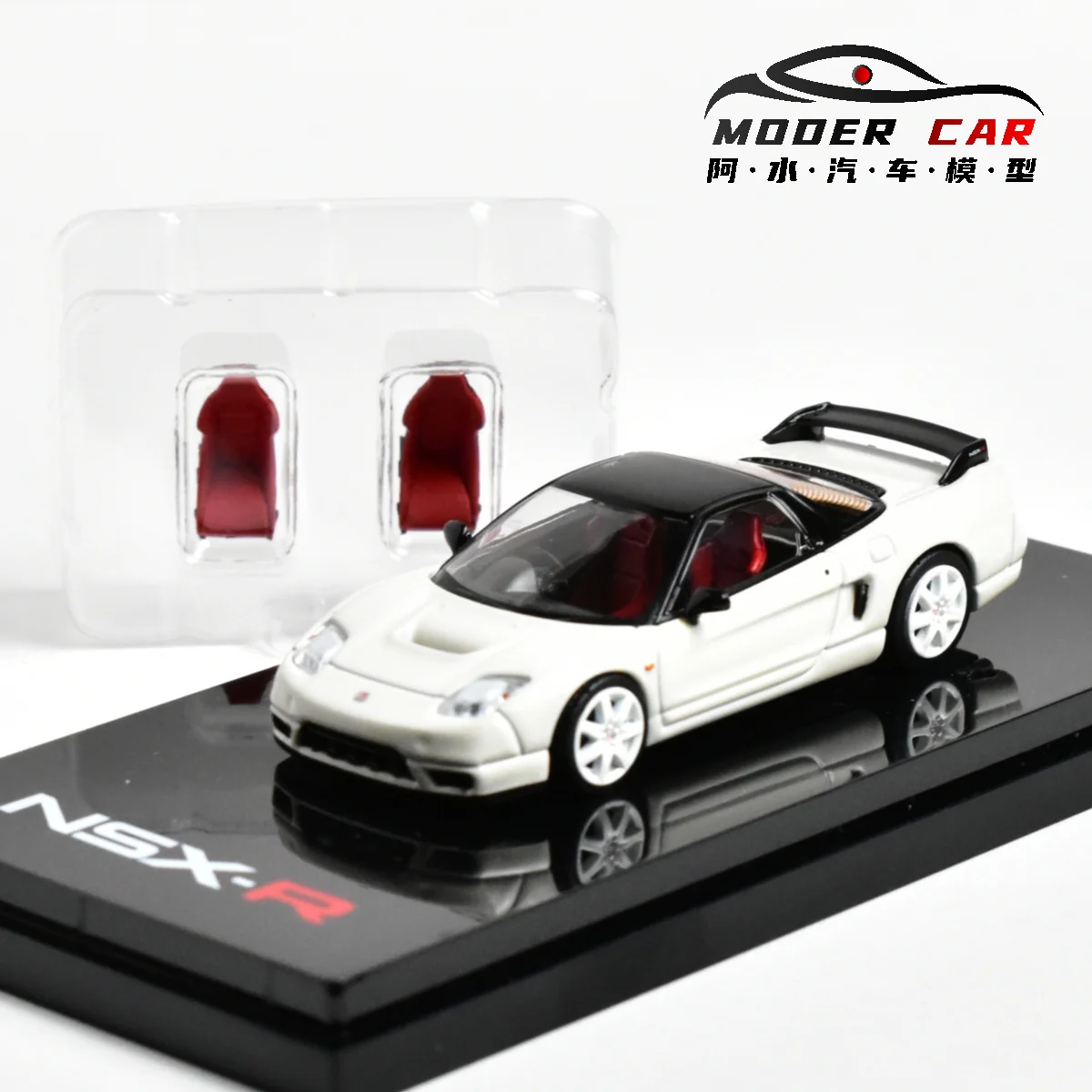 N*i様 EBBRO 1/43 HONDA NSX-R GT NA2 WHITE Honda NSX-R (NA2) / DK Tsuchiya Pearl White (Diecast Car