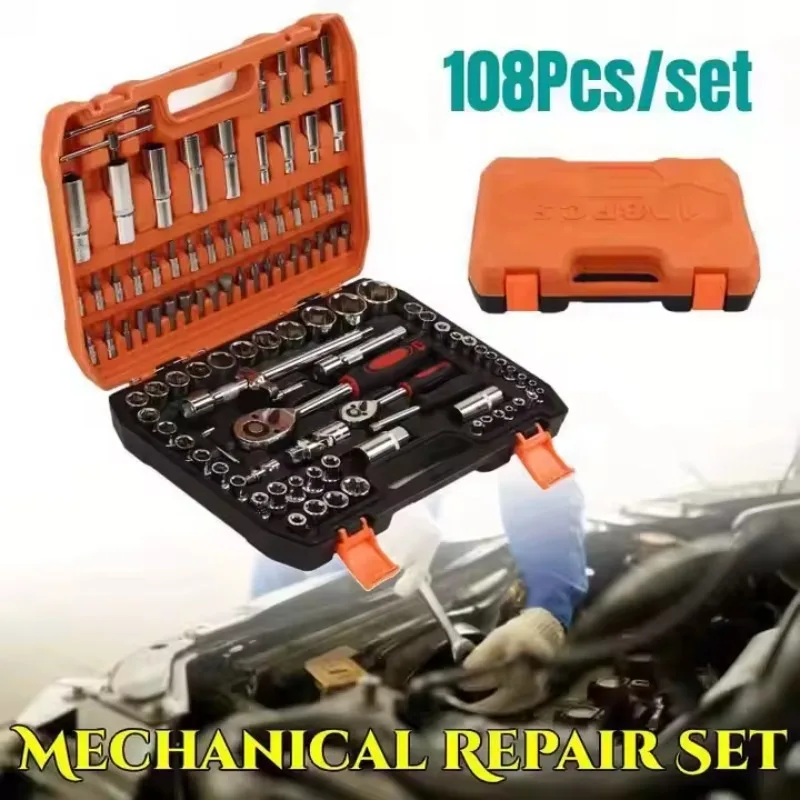

Hand Tool Remover Automotive Tools 108 Pcs/Set Car Repair Ratchet Screwdriver Combination Tool Set