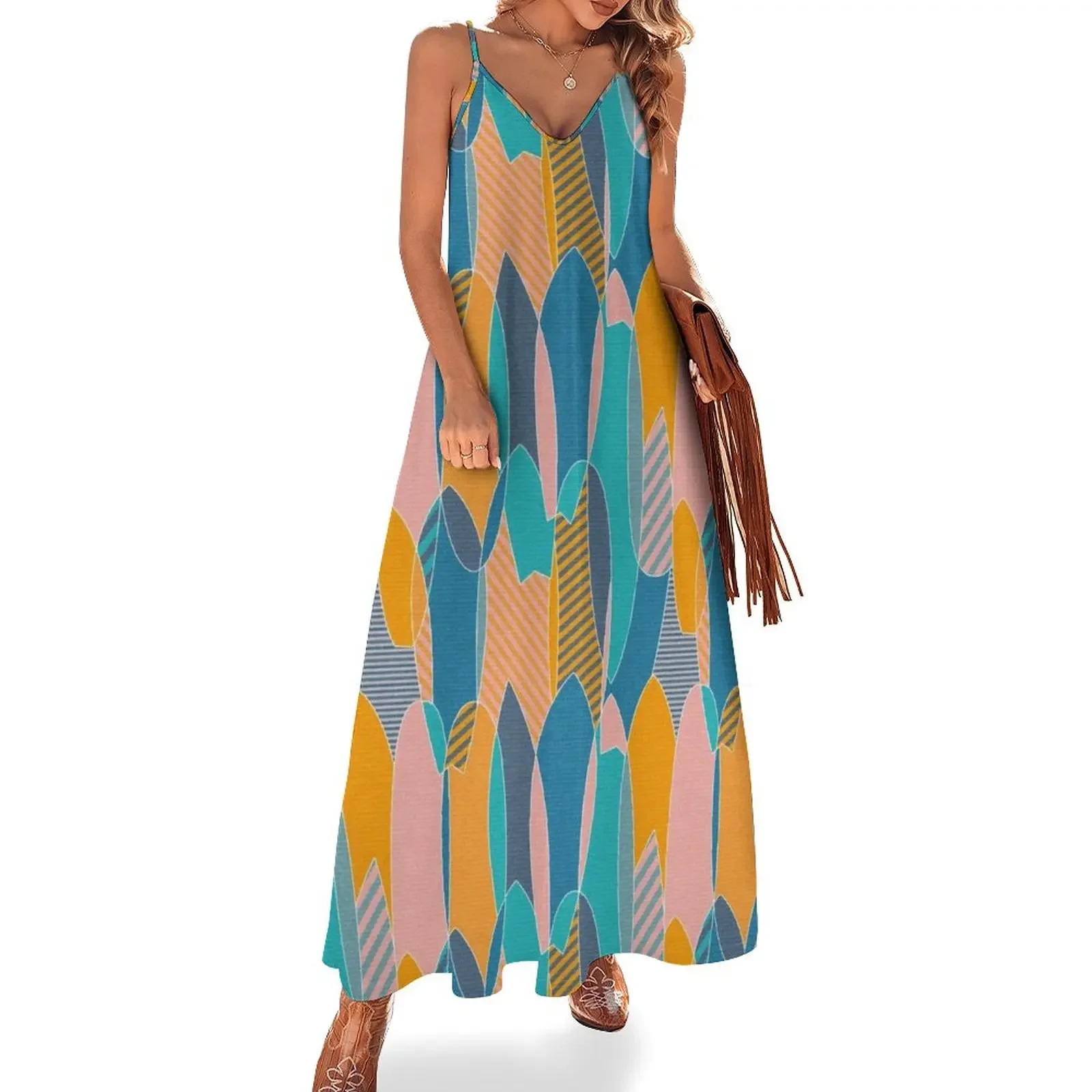 

Colorful surfboards - pastel Sleeveless Dress summer women's suit beach outfits for women Dress