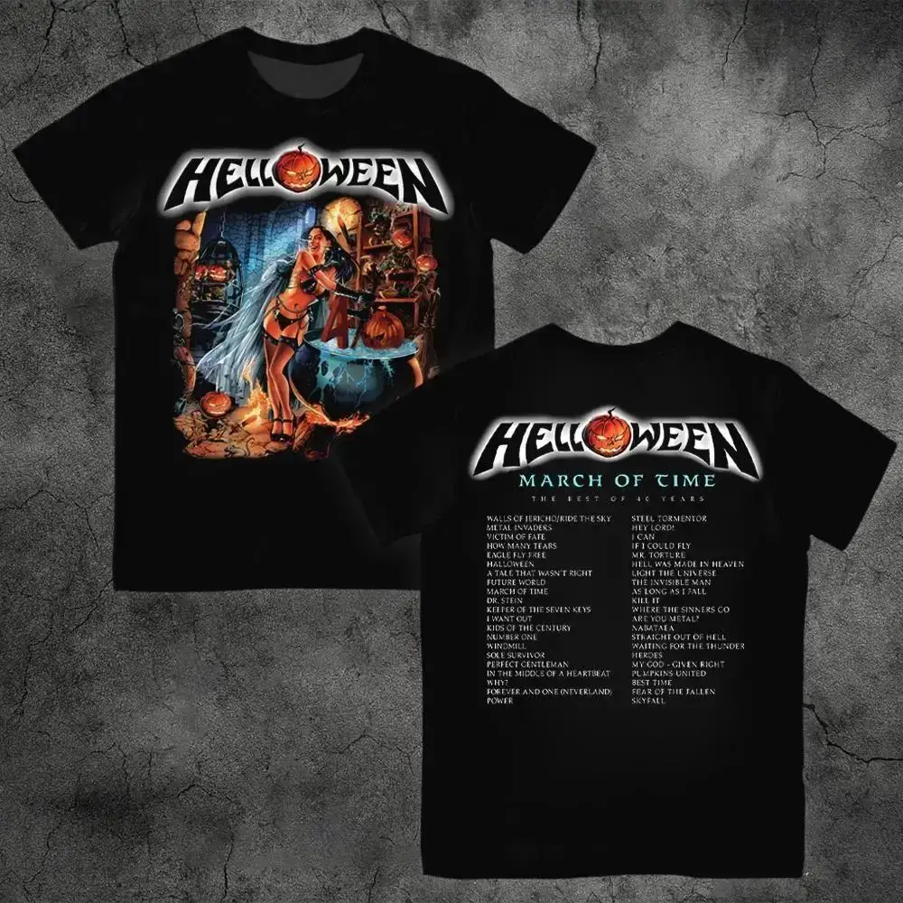 Heavy Metal Rock Band Helloween Printed T-shirt Street Hip-hop