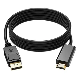 Dp Display Port To Hdmi-compatible Adapter Connecto Converter 1.8m Cable 2k 4k 1080p For Desktop Laptop Pc Tv Monitor Projector