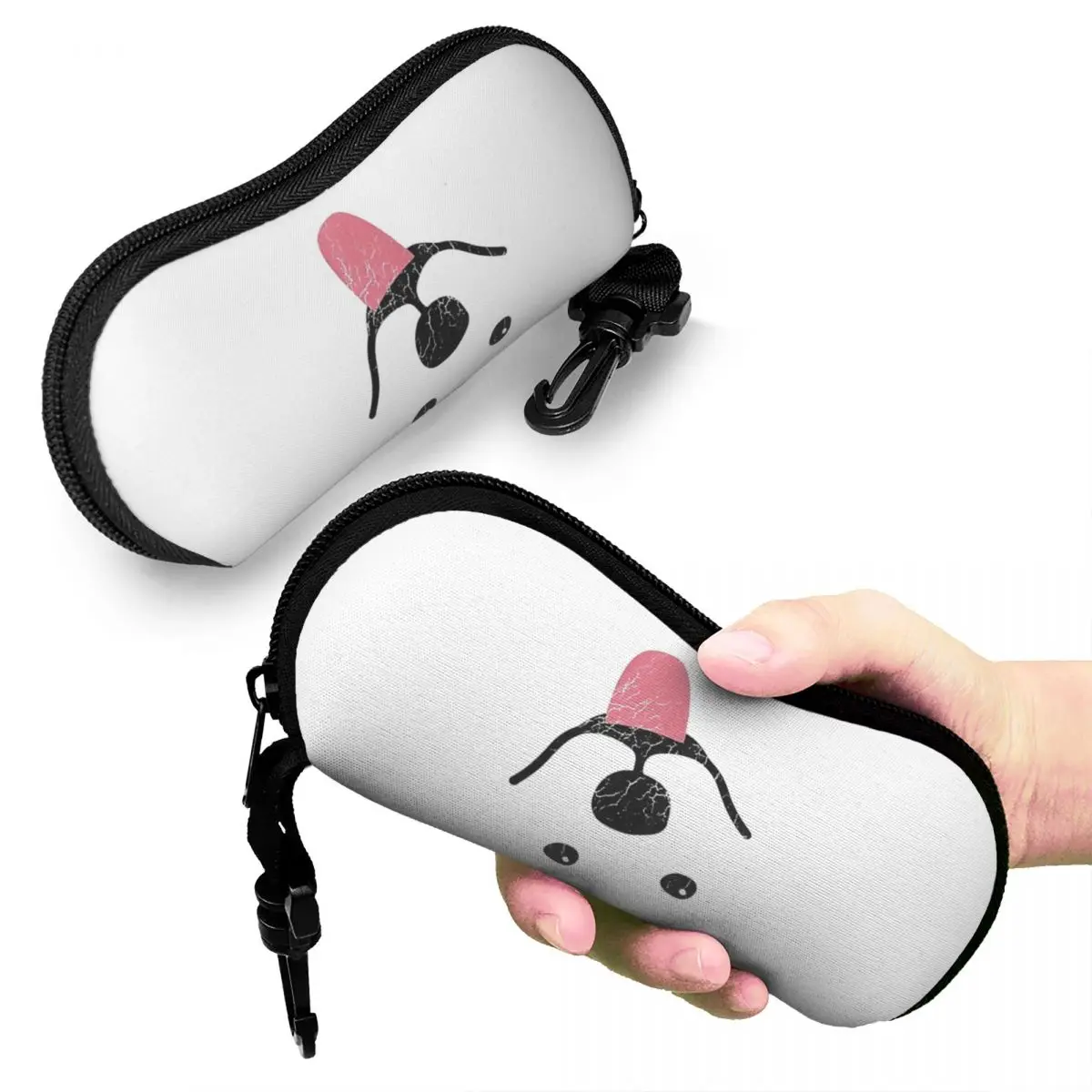 

Funny Samoyed Shell Glasses Case Protective Sunglasses Box Women Men Soft Eyeglasses Bag Pouch